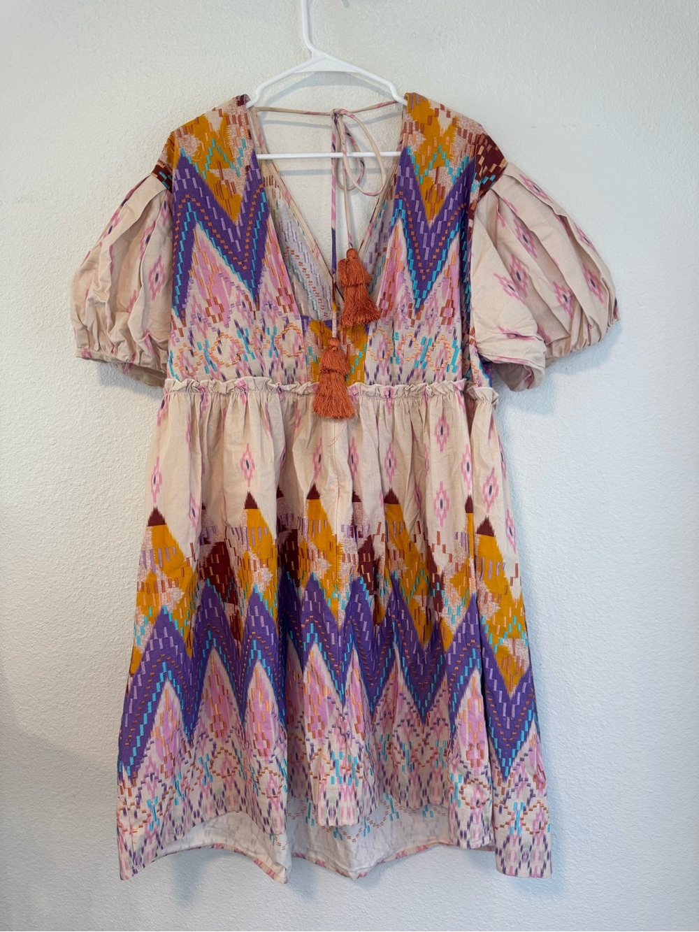 Anthropologie Not So Serious Abstract Embroidered Mini Dress 2X - Picture 8 of 13